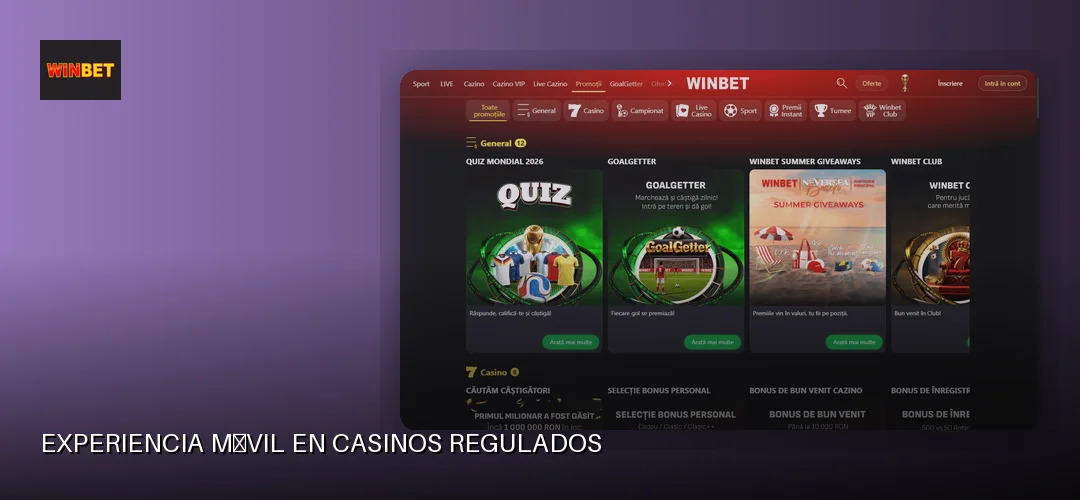 Experiencia móvil en casinos regulados